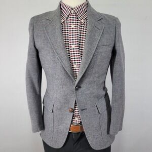 John Alexander Men's Tweed Style Sport Coat Blazer Two Button Gray About 38S